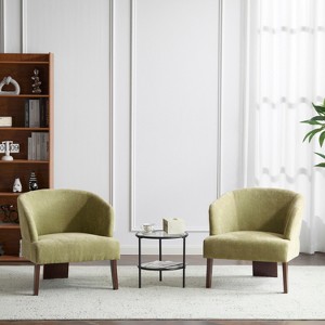 Christopher Knight Home Carla Mid-Century Modern Upholstered Accent Chair with Curved Back (Set of 2） - 1 of 4