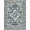 Floral Oriental Rug - Vintage washable carpet with stain-resistant non-slip backing - 3 of 4