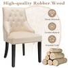 Costway Set of 2 Button-Tufted Dining Chair Upholstered Armless Side Chair - 2 of 4