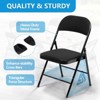 SUGIFT Folding Chairs with Padded Vinyl Seat, Heavy-Duty Metal Frame, Supports 330 lbs, Portable & Lightweight - 4 of 4