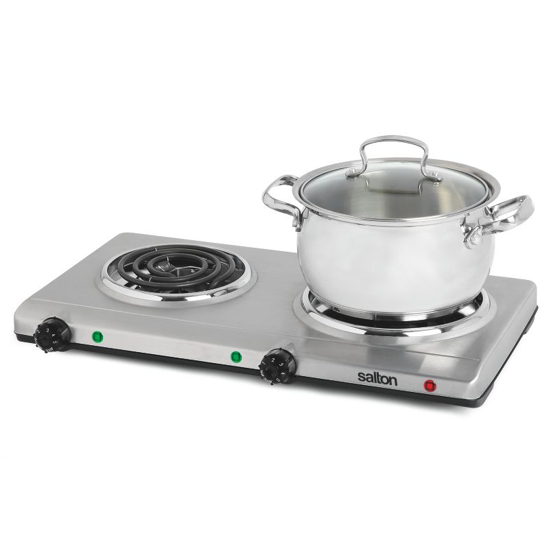 Salton Portable Double Cooktop  - Stainless Steel, 2 of 6
