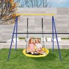 Costway Metal A-Frame Swing Stand Heavy Duty Extra Swing Frame w/Ground Stakes for Backyard - 2 of 4