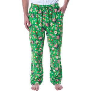 Nickelodeon Mens' SpongeBob SquarePants Oh Joy Loungewear Pajama Pants Green - 1 of 4