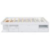 Storage Platform Bed Frame with Multiple Drawers and Shelves No Box Spring Needed, Full Size,White - 3 of 4