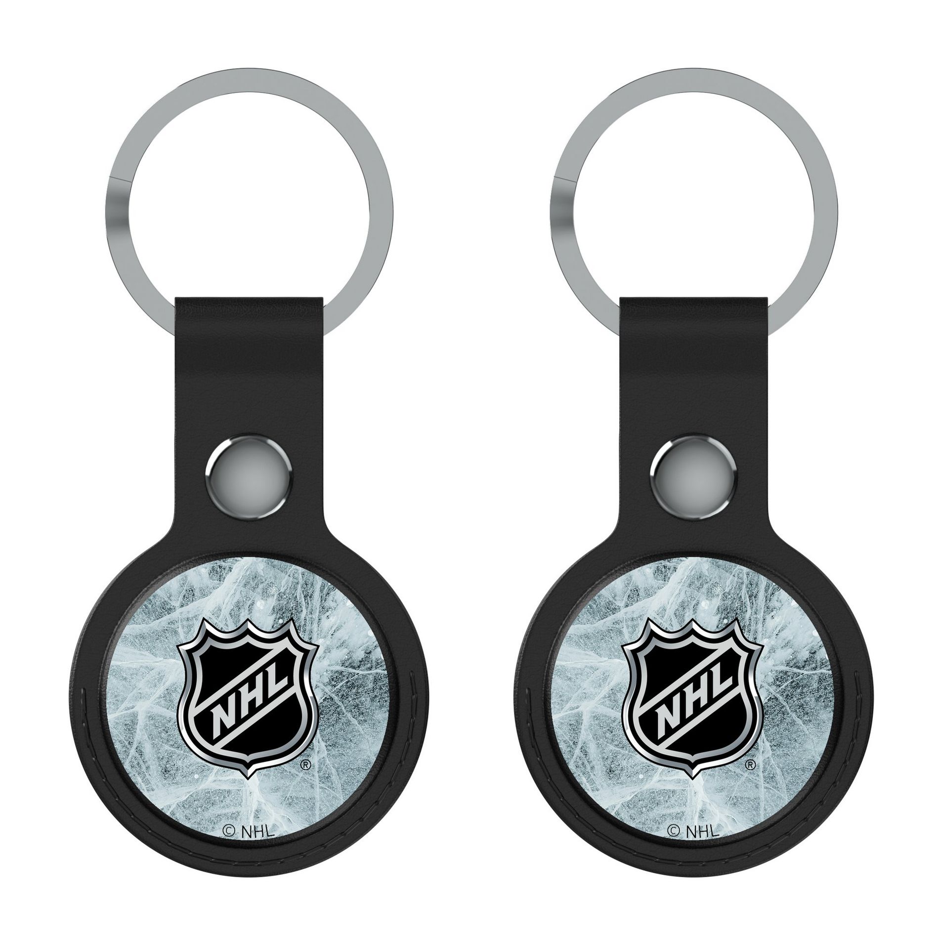 NHL Logos BaseOne Black Airtag Holder 2-Pack