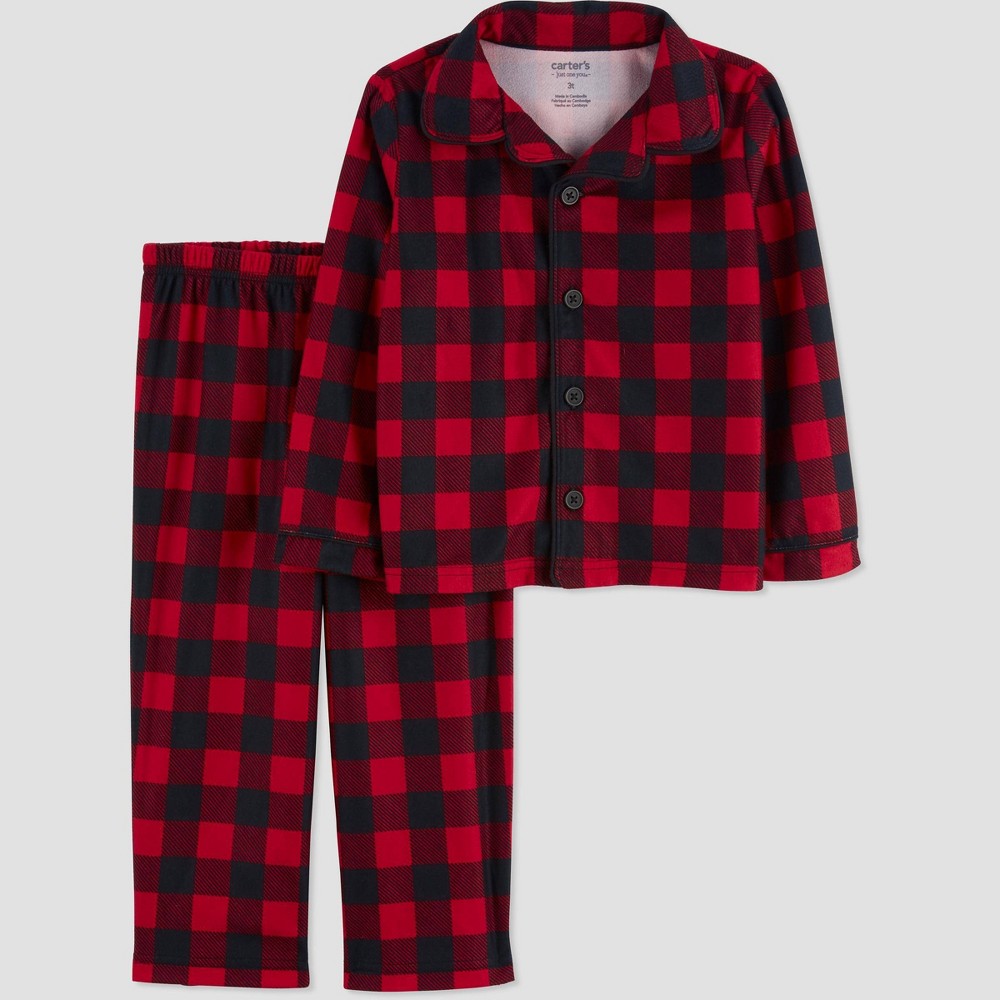 Carter's Just One You® Toddler 2pc Buffalo Check Pajama Set - Red 5T