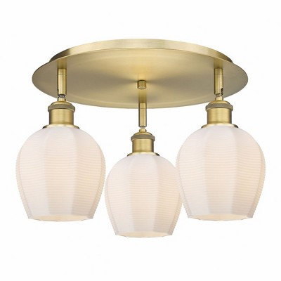 Norfolk - 3 Light Flush Mount In Industrial Style-9.38 Inches Tall and 17.5 Inches Wide