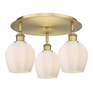 Norfolk - 3 Light Flush Mount In Industrial Style-9.38 Inches Tall and 17.5 Inches Wide - 1 of 1