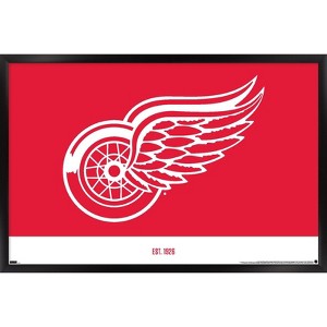 Trends International NHL Detroit Red Wings - Logo 21 Framed Wall Poster Prints - 1 of 4