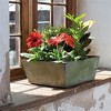 Novelty Ella Artstone Square Plastic Resin Planter with Water Minder System - 3 of 3