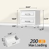 Sandinrayli White Nightstand with 2 Drawers, Small Dresser for Bedroom Closet Drawers Wood Dresser with Steel Handles, White - 3 of 4