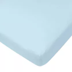 Honest Baby Organic Cotton Fitted Crib Sheet - Light Blue