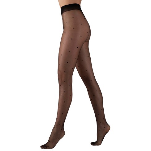 Lechery Women's Italian Made Polka Dot Tights (1 Pair) : Target