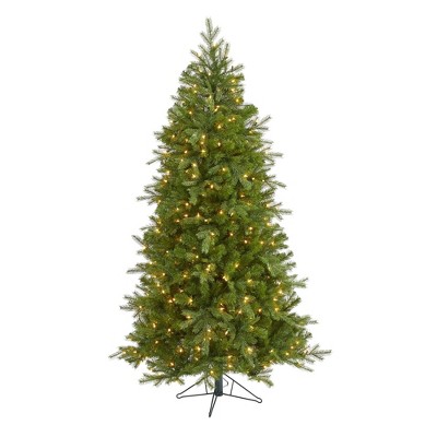 Nearly Natural 6' Vienna Fir Prelit Artificial Christmas Tree