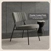 LeisureMod Marilane Velvet Accent Chair – Cushioned Upholstery, Cozy Seating for Living Rooms, Offices, Lounges & Contemporary Home Spaces - 4 of 4