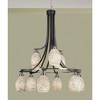 Toltec Lighting Paramount 9 - Light Chandelier in  Matte Black/Brushed Nickel with 5" Natural Fusion Shade - 2 of 4