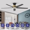 TALOYA 52 in. Ceiling Fan with Light and Remote, Reversible Quiet DC Motor and 5 Blades 3 CCT Light,Golden Black - 3 of 4