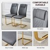 Lyngins Dining Chairs Set of 4/6,Modern Kitchen Chairs with Faux Leather Padded Seat and Gold Metal Legs for Living Room,Office - 4 of 4
