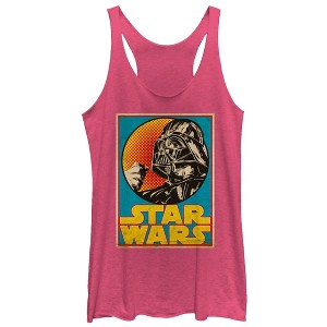Women's Star Wars Darth Vader Trading Card Racerback Tank Top - 1 of 3
