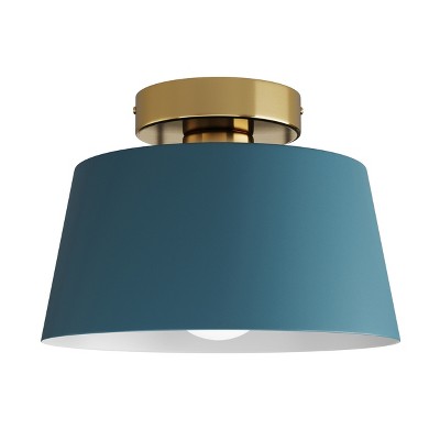 Dewdrop Farmhouse Semi Flush Mount Ceiling Light Fixture for Porch Hallway Passway