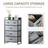 Sapphtopaz Drawer Dresser for Bedroom Horizontal Tower Cabinet Organizer Unit Chest of Drawers Easy Pull Fabric Bins with Metal Frame for Hallway - 3 of 4