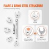 VEVOR 3/8" Drive Crowfoot Wrench Set with 2 Extension Bars, 24-Piece Crows Foot Wrench Set, SAE  3/8"-1" and Metric 10-22 mm - 4 of 4