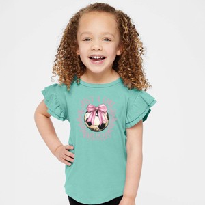 The Juniper Shop Just A Girl Who Loves Soccer Coquette Flutter Sleeve Tee - 1 of 4