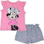 Disney Minnie Mouse Graphic T-Shirt & Shorts Pink/Blue 