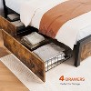 Acekool Industrial Platform Bed Frame with Wood Headboard & 4 Storage Drawers, Metal Mattress Foundation, No Box Spring Required - 4 of 4