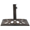 vidaXL Umbrella Base Patio Parasol Umbrella Stand Weighted Base Cast Iron - Bronze 19.3" x 19.3" x 13" - 3 of 4