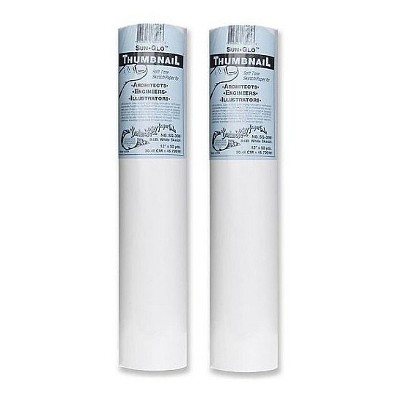 Borden & Riley Borden and Riley Sun-Glo Thumbnail Sketch Paper Rolls white 8 lb. 24 in. x 20 yd.