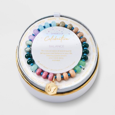 Set of Five Bracelets Featuring Natural Stone Details, Iride (430242)