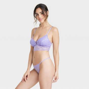 Women's Cotton Stretch Comfort Thong - Auden™ Lilac Purple Xl : Target