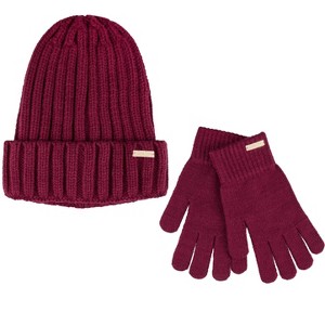 Jessica Simpson Women's Warm Cozy Knit Cuffed Beanie Hat - 1 of 4