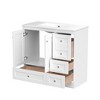 Akoasm 36 in. W Freestanding Bathroom Vanity with Ceramic Sink, 4 Soft-Close Drawers & 2 Soft-Close Cabinet Doors-White - 3 of 4