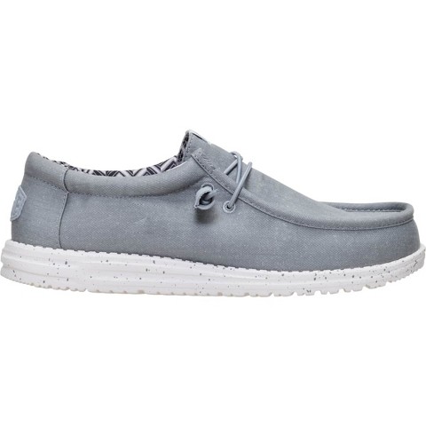 HEYDUDE Men Wally Stretch Canvas , Light Grey, 11
