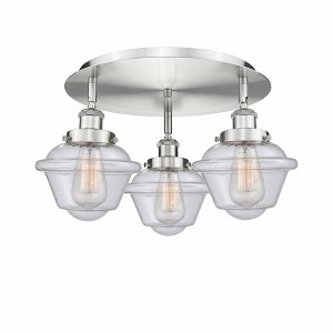 Oxford - 3 Light Flush Mount In Art Deco Style-8 Inches Tall and 18.25 Inches Wide - 1 of 1
