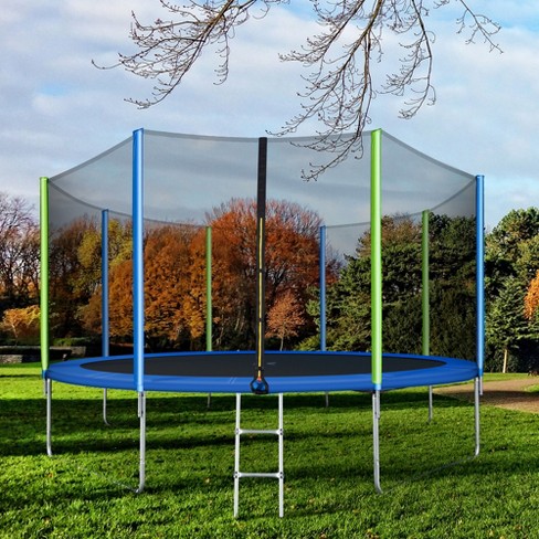 Kids Trampoline With Safety Fence Netting, Ladder And Stakes - Modernluxe : Target