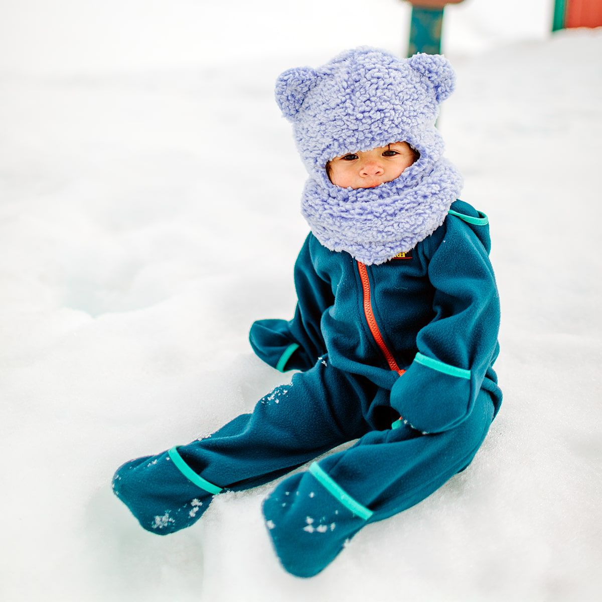 Turtle Fur Kids Comfort Lush Bear Balaclava - Recycled High Pile Fleece Winter Face Mask - thumbnail 6