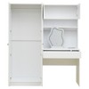 Whisen 2-Door Wooden Storage Vanity Wardrobe with Makeup Mirror and Drawers for Bedroom - 3 of 4