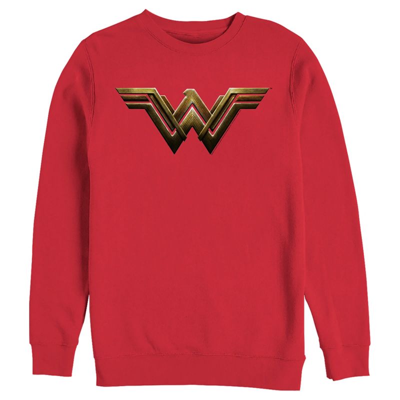 Men's Zack Snyder Justice League Wonder Woman Logo Sweatshirt, 1 of 5