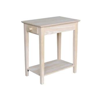 Narrow End Table Unfinished - International Concepts