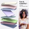 BONGEEK Compatible with iPhone 14 Case 6.1, Slim Liquid Silicone 3 Layers Full Phone Covered Soft Gel Rubber Case Protective -Pastel Lilac - 4 of 4