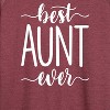 Women's - Instant Message - Best Aunt Ever Lightweight French Terry Wide Neck Long Sleeve Graphic Shirt - 2 of 4