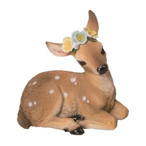 Transpac Resin 4.9" Brown Spring Sweet Fawn Figurine - 1 of 2