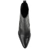 Journee Signature Womens Genuine Leather Markka Pointed Toe Stacked Chelsea Booties - image 4 of 4