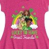Girls' - Barbie - Lucky To Have Great Friends Fit & Flair Cap Sleeve Dress - 2 of 2