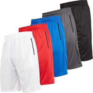 Ultra Performance 5 Pack Mens Athletic Running Shorts, Basketball Gym Workout Shorts for Men with Zippered Pockets - 1 of 4