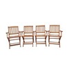 Sevobal Outdoor Portable Chairs 4 piece Foldable Patio Dining Chair Set for Outdoor Patio Garden Terrace Backyard, Brown, 45.87"*22.52"*6.02" - 2 of 4