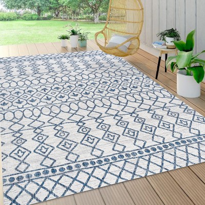 Kafel  Bohemian Indoor/Outdoor Area Rug  - JONATHAN Y